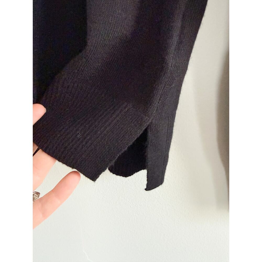 J.Crew Factory | NWT Wool Blend Boyfriend Sweater Black Relaxed | Sz S - Picture 4 of 8